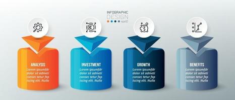 Business concept infographic template with option. vector