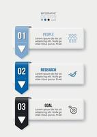 Business concept infographic template with workflow. vector