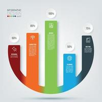 Business concept infographic template with option. vector