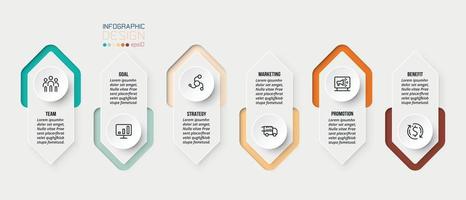 Business concept infographic template with option. vector