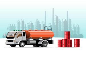 Big isolated vehicle vector colorful icons, flat illustrations of delivery by van through GPS tracking location. delivery vehicle, gas, gasoline, fuel delivery, instant delivery, online delivery.