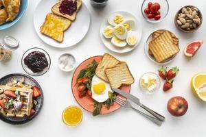 Delicious breakfast meal composition photo