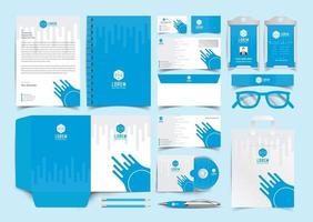 Creative Stationery template with element design vector