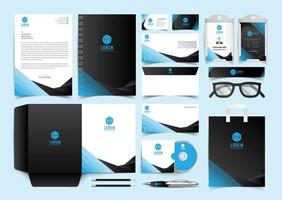 Corporate Identity Set. Stationery Template Design Kit. Branding Template Editable Brand Identity pack with abstract halftone effect background for Business Company and Finance Vector