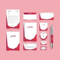 Stationery template design vector