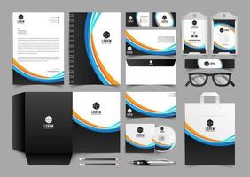 Classic full stationery template design. Documentation for business vector