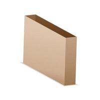 Vector illustration. realistic 3D cardboard box. mockup for desi