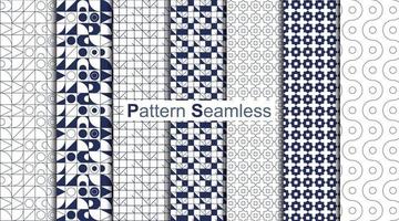 Set of Abstract graphic design pattern. Seamless background. vector