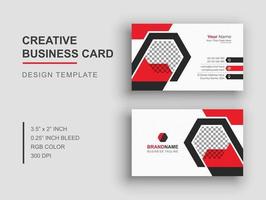 Creative Business Card, Modern Business Card Template with Photo, Minimalist and Clean Business Card, Visiting Card vector