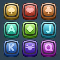 Icons set for isometric game elements, colorful isolated vector illustration of Puzzle game blocks for abstract flat game concept