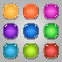 Icons set for isometric game elements, colorful isolated vector illustration of Colorful game button for abstract flat game concept