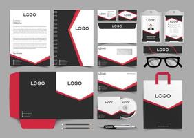 Modern stationery set pattern in vector format