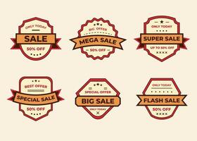 Set of badge or logo design element collection vector