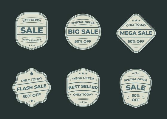 Set of badge or logo design element collection