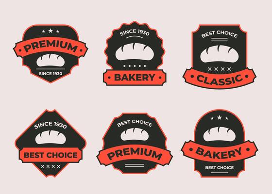 Set of badge or logo design element collection