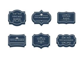 Set of badge or logo design element collection vector