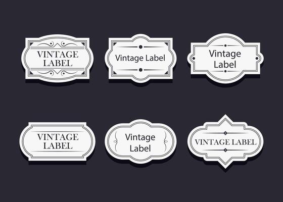 badge vintage set