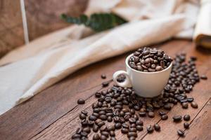Mixture of different kinds of coffee beans. Coffee Background