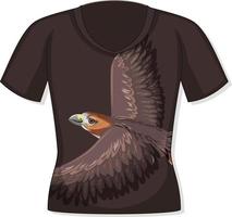 Front of t-shirt with hawk pattern vector