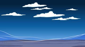 Blank sky at night scene with blank flood landscape vector