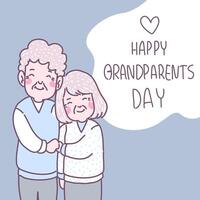 Happy Grandparents Day Flat Design Illustration vector