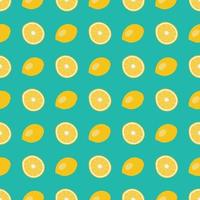 Summer Seamless Pattern with Lemons vector