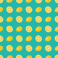 Summer Seamless Pattern with Lemons vector