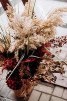 wedding decor with natural elements photo