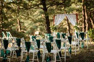wedding ceremony in the woods photo