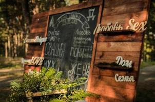 wedding ceremony in the woods photo