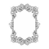 Gorgeous baroque frame with blank space vector