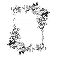 Gorgeous Floral frame with blank space vector