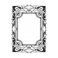Gorgeous baroque frame with blank space vector