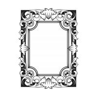 Gorgeous baroque frame with blank space vector