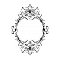 Gorgeous baroque frame with blank space vector