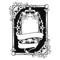 Gorgeous baroque frame with blank space vector