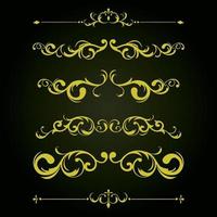 Set of horizontal vintage ornament vector