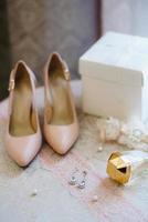 wedding shoes of the bride, beautiful fashion photo