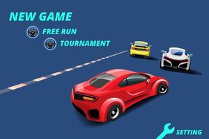 When game start player can select racing car in game library vector