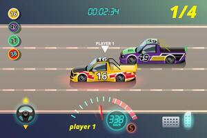 In game competition continue player used high speed car for win in racing game. competition e-sport car racing. vector