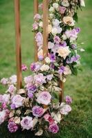 elegant wedding decorations made of natural flowers photo