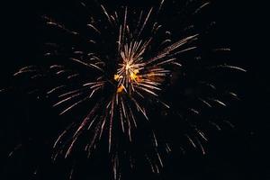 fiery pieces of a fire show photo