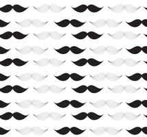 Moustache Seamless Pattern Vector Illustration