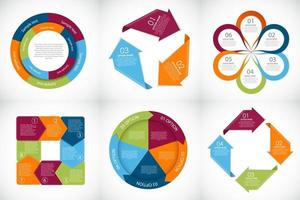 Collection of Infographic Templates for Business Vector Illustration