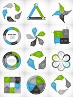 colección de plantillas de infografía para la ilustración de vector de negocio