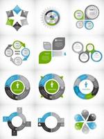 Collection of Infographic Templates for Business Vector Illustration