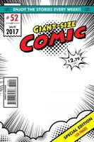 Comic book cover. Giant size with transparent background.