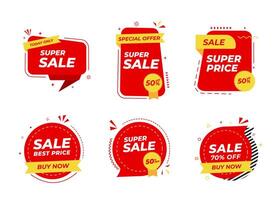 Sale banner templates design. Special offer tags. Super sale discounts. Flash sale discount. Mega sale offer. Big Sale. Special sale. Discount tag vector set