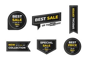 Sale banner templates design. Best sale tags. New Collection offer. Flash sale discount. Mega sale offer. Best Price. Special sale. Discount tag vector