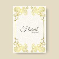 luxury white floral ornament style greeting card vector